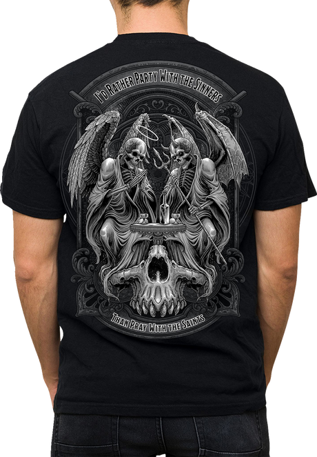 LETHAL THREAT Party with the Sinners T-Shirt - Black - 4XL LT20905-4XL