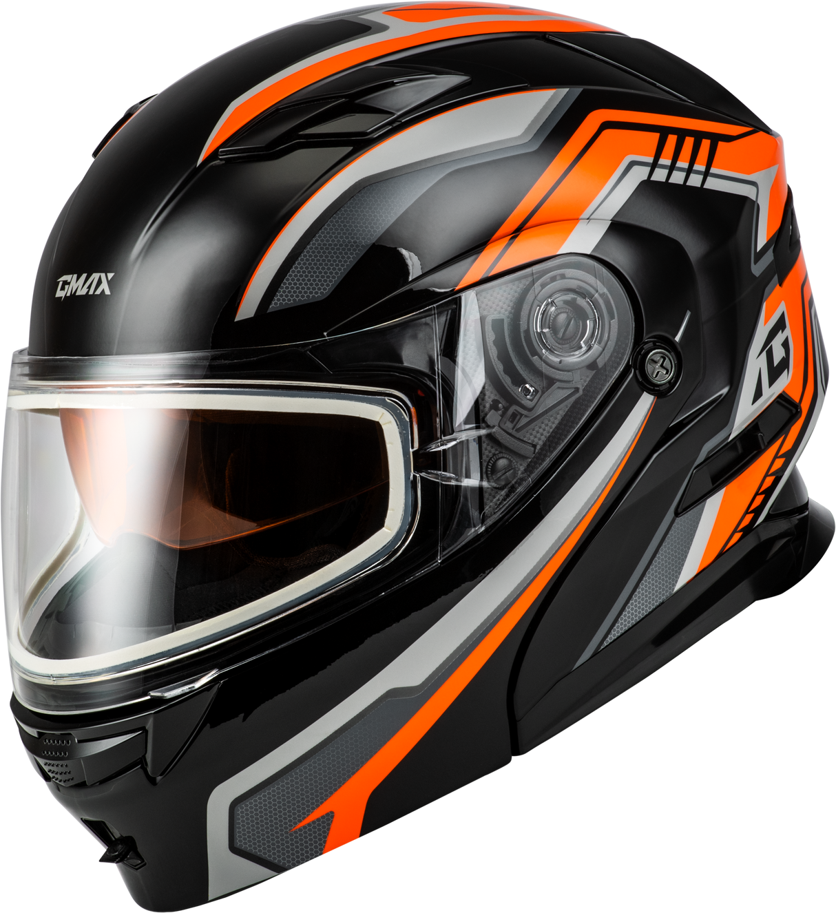 GMAX Md-01s Transistor Snow Helmet Orange/Black Md M20139285