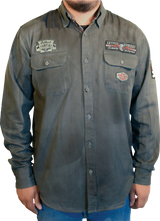 LETHAL THREAT Kustom Kulture Flying Eyeball Long-Sleeve Shirt - Gray - Medium MG60133M