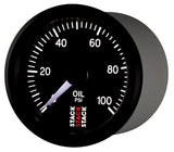 Autometer Stack 52mm 0-100 PSI 1/8in NPTF (M) Mechanical Oil Pressure Gauge - Black ST3102