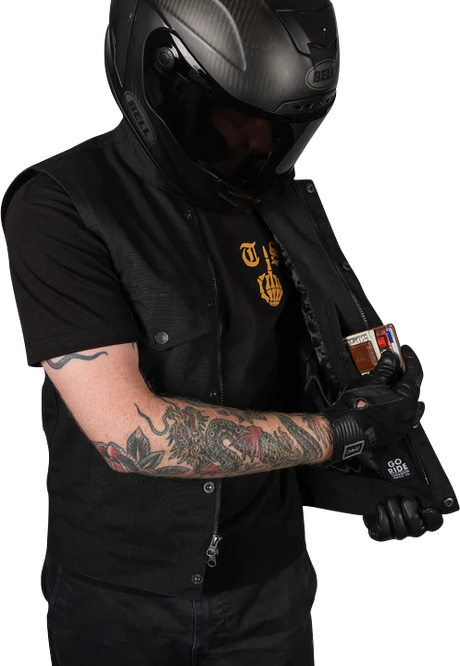 THRASHIN SUPPLY CO. Nightrider v2 Riding Vest - Black - Medium TMJ-12-09