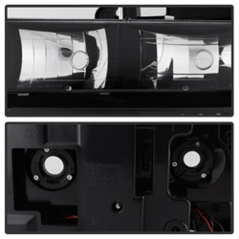 Xtune Chevy Suburban 94-98 Headlights w/ Corner & Parking Lights 8pcs Black HD-JH-CCK88-AM-BK-SET 5072221