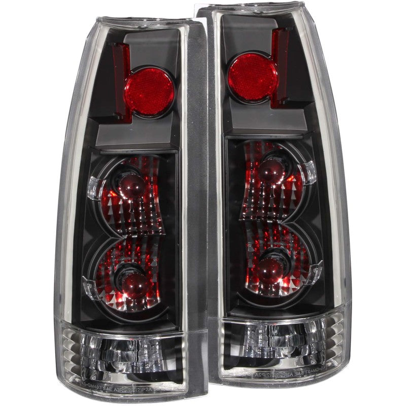 ANZO 1999-2000 Cadillac Escalade Taillights Black - New Gen 211144