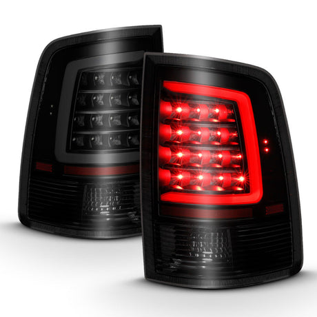 ANZO 2009-2018 Dodge Ram 1500 LED Taillight Plank Style Black w/Smoke Lens 311319