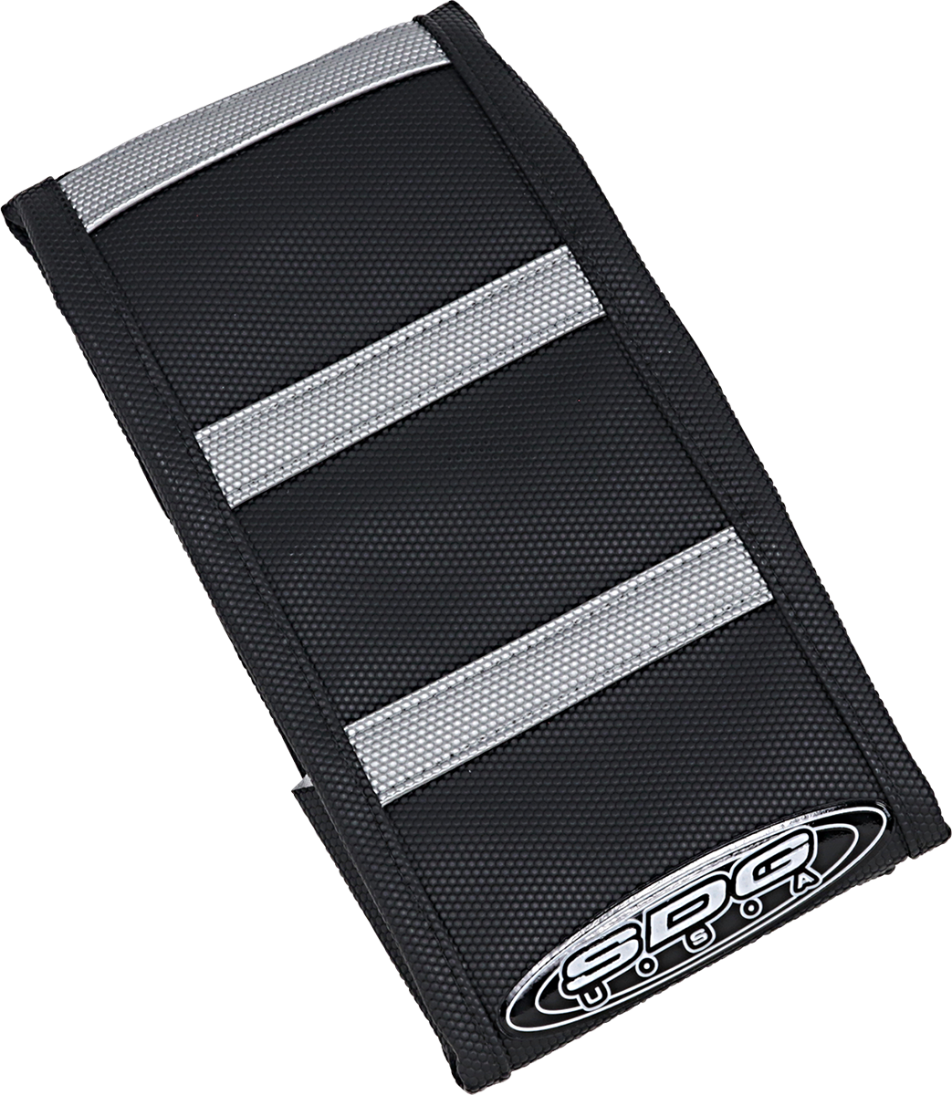 SDG 6-Ribbed Seat Cover - Gray Ribs/Black Top/Black Sides 95925XK