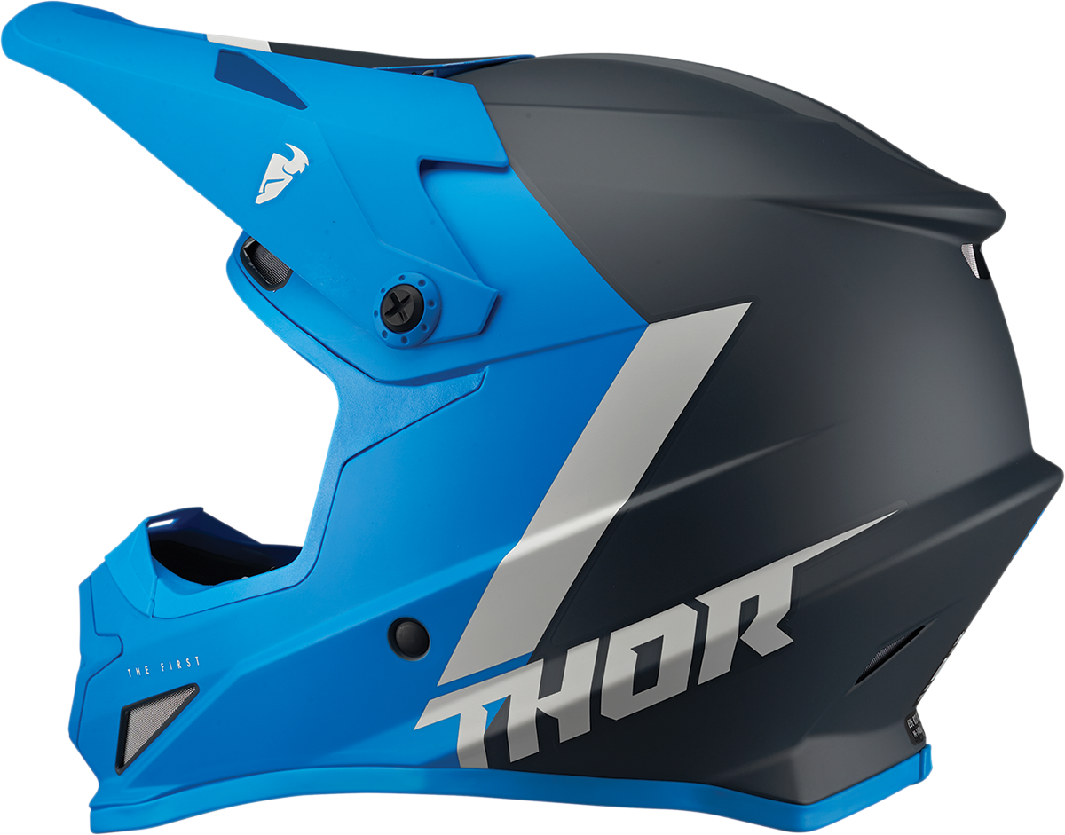 THOR Sector Helmet - Chev - Blue/Light Gray - Large 0110-7331