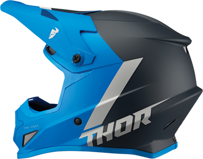 THOR Sector Helmet - Chev - Blue/Light Gray - Large 0110-7331