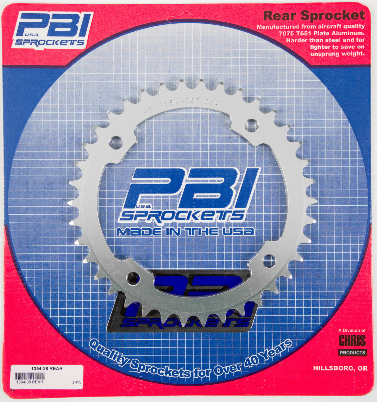 PBIRear Sprocket Aluminum 38t-520 Pol1354-38-3