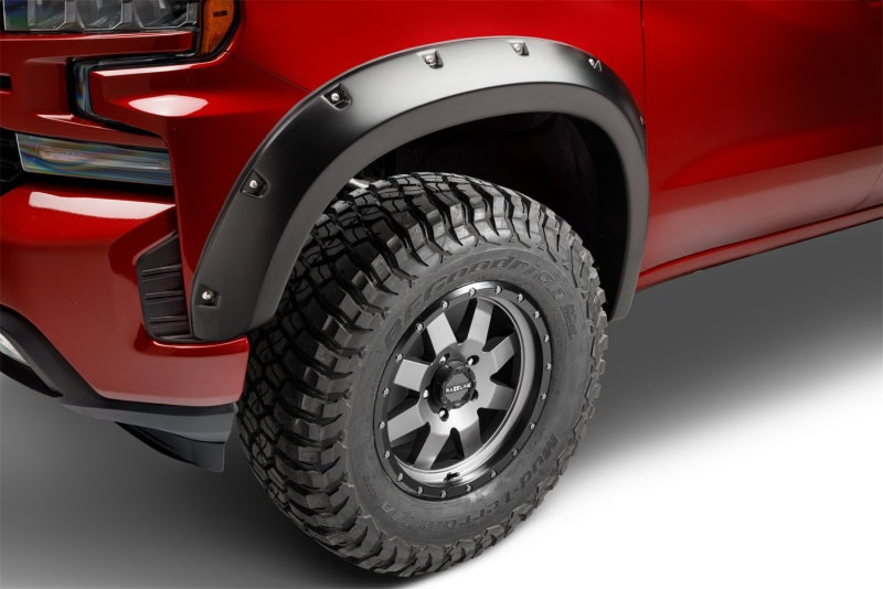 Bushwacker 19-23 Chevrolet Silverado 1500 (Excl. ZR2) Pocket Style Fender Flares 4pc - Smooth Black 40992-02