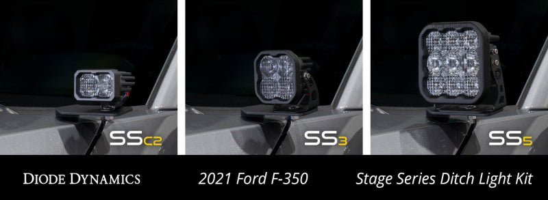 Diode Dynamics 17-22 Ford Super Duty Stage Series Backlit Ditch Light Kit DD7559