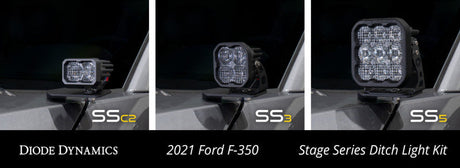 Diode Dynamics 17-22 Ford Super Duty Stage Series Backlit Ditch Light Kit DD7559