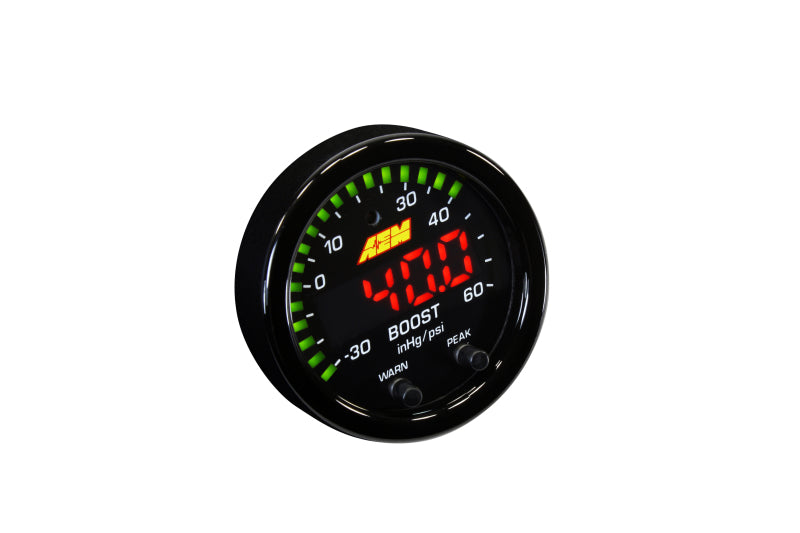 AEM X-Series Boost Pressure -30inHg 60psi Gauge Kit 30-0308