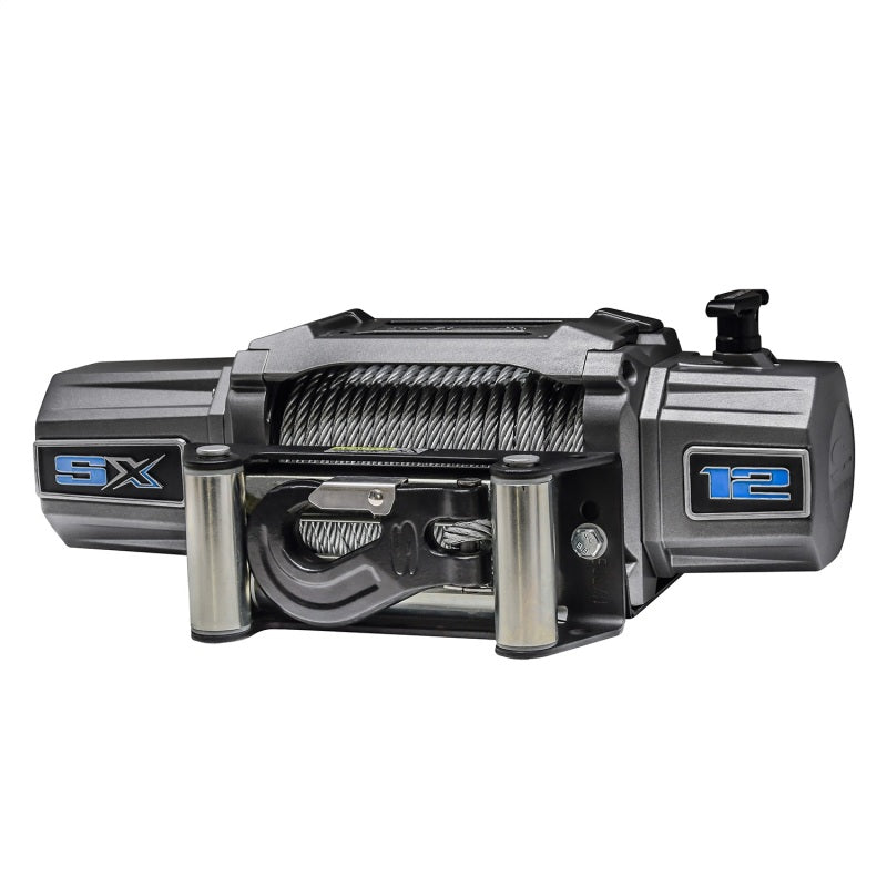 Superwinch 12000 LBS 12V DC 3/8in x 85ft Wire Rope SX 12000 Winch - Graphite 1712200