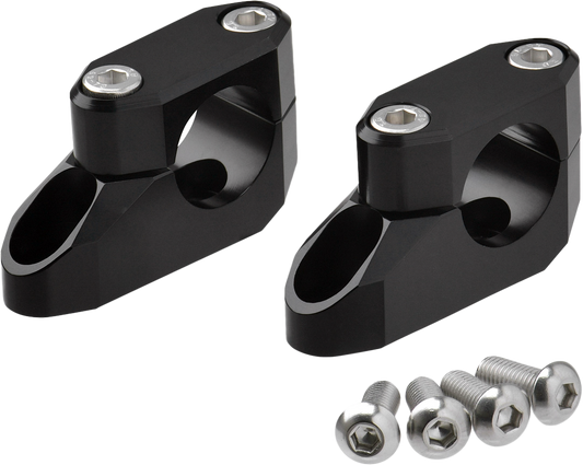 ZETA Offset Handlebar Riser Kit 20mm 26mm 22.2/28.6mm Black ZE53-06261