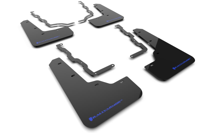 Rally Armor 20-22 Ford Puma ST Black Mud Flap w/ Blue Logo MF86-UR-BLK-BL