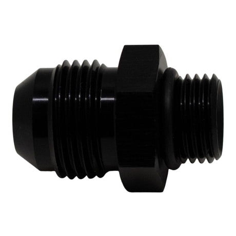 DeatschWerks 6AN ORB Male to 8AN Male Flare Adapter (Incl O-Ring) - Anodized Matte Black 6-02-0405-B