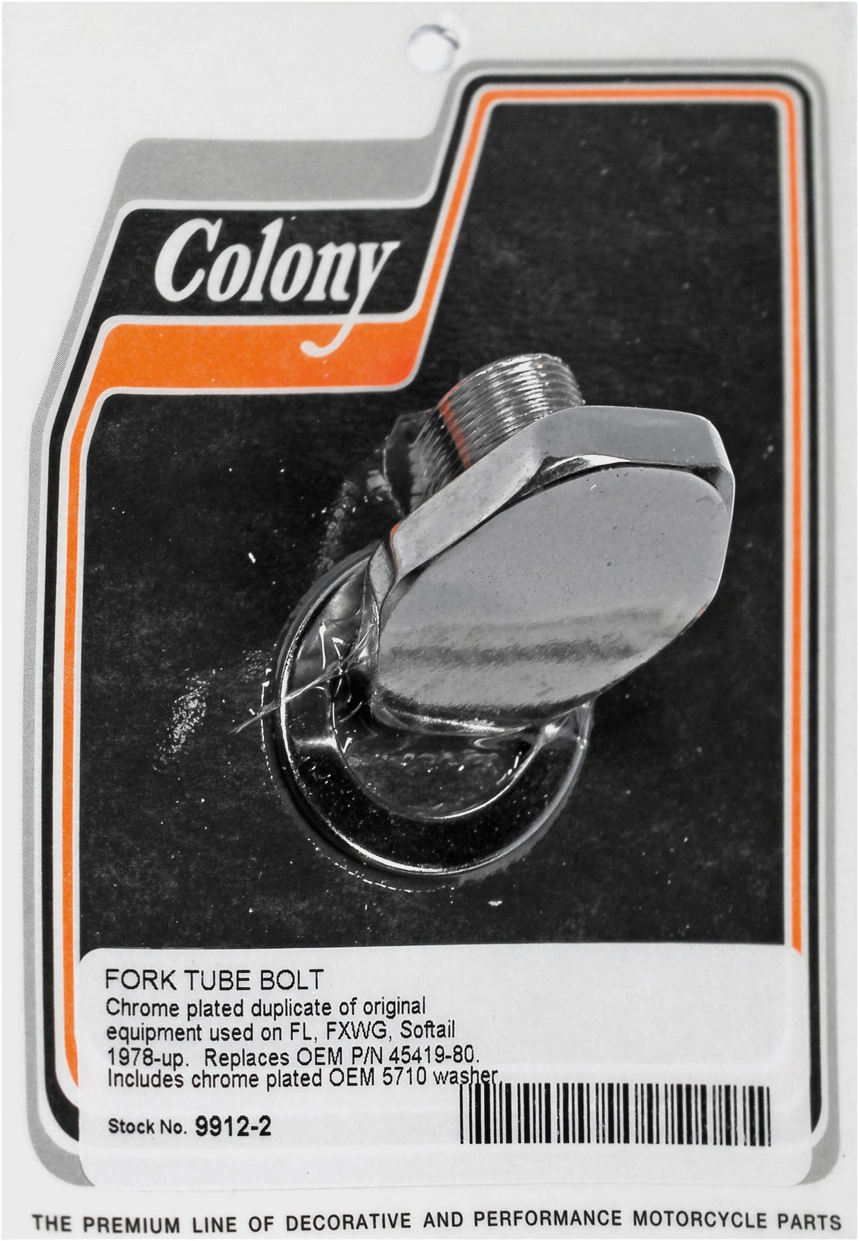 COLONY MACHINE Fork Tube Bolt Washers Big Twin 78-17 9912-2