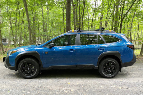 Rally Armor 2022 Subaru Outback Wilderness Black Mud Flap Blue Logo MF76-UR-BLK/BL
