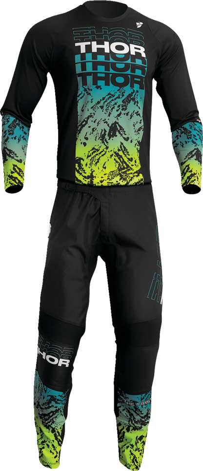 THOR Sector Atlas Jersey - Black/Teal - Large 2910-7055