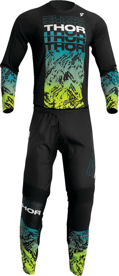 THOR Sector Atlas Jersey - Black/Teal - Large 2910-7055