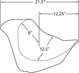 DRAG SPECIALTIES Asiento EZ-Solo - Liso - Vinilo - FXFB/S '18-'22 ACT EZ-ON STYLE 0802-1126