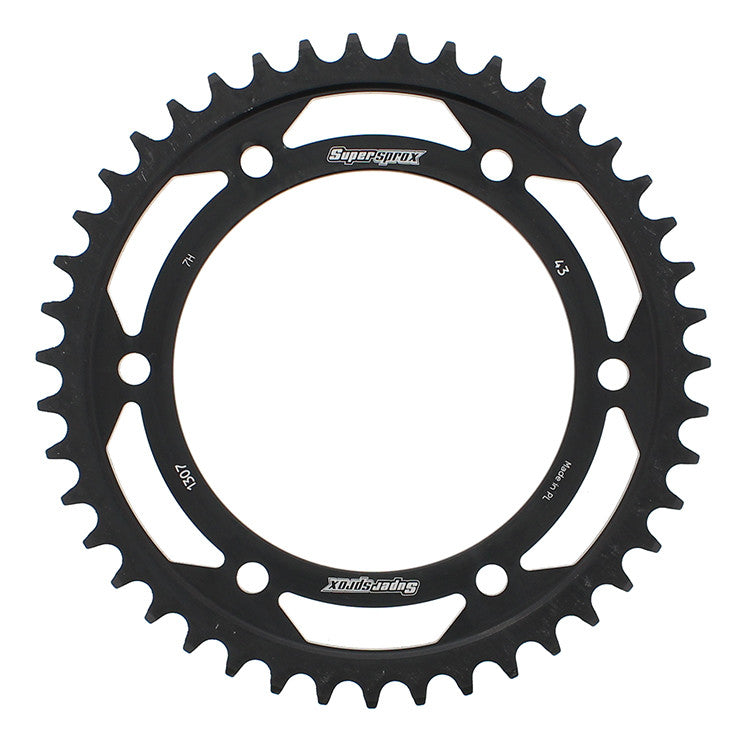 SUPERSPROX Rear Sprocket Steel 43t-525 Blk Hon RFE-1307-43-BLK
