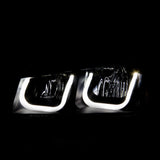ANZO 2003-2006 Chevrolet Silverado 1500 Projector Headlights w/ U-Bar Black 111312