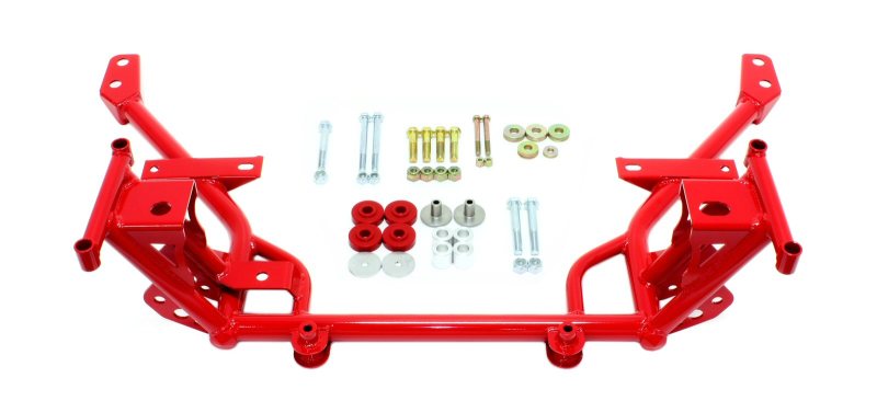 BMR 05-14 S197 Mustang K-Member w/ STD. Motor Mounts and STD. Rack Mounts - Red KM018R
