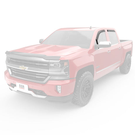 EGR 14+ Chev Silverado/GMC Sierra Crw Cab In-Channel Window Visors - Set of 4 (571771) 571771