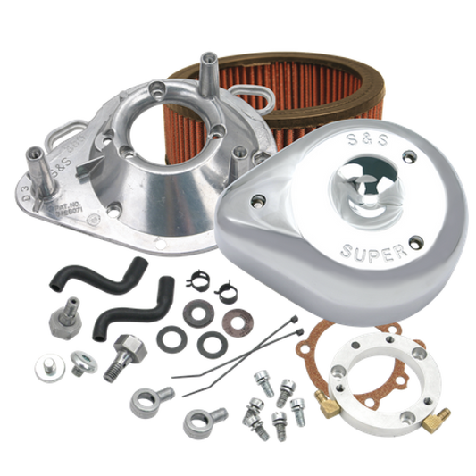 S&S Cycle 93-06 BT w/ Stock CV Carburetors Teardrop Air Cleaner Kit 17-0450