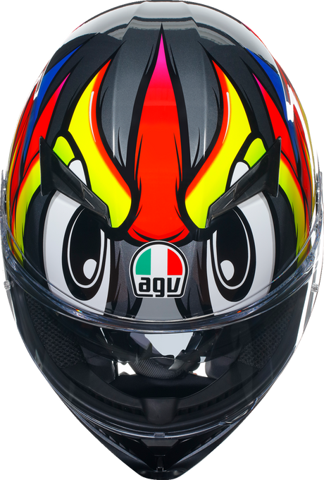 AGV K3 Helmet - Birdy 2.0 - Gray/Yellow/Red - Small 2118381004012S