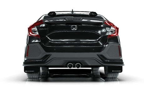 Rally Armor 17-21 Honda Civic Sport & Touring (Hatch) Black UR Mud Flap w/ White Logo MF51-UR-BLK/WH