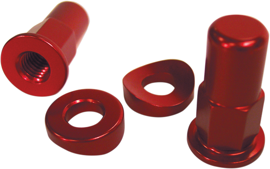 NO TOIL Rim Lock Nut/Spacer - Kit - Red NTRK-004