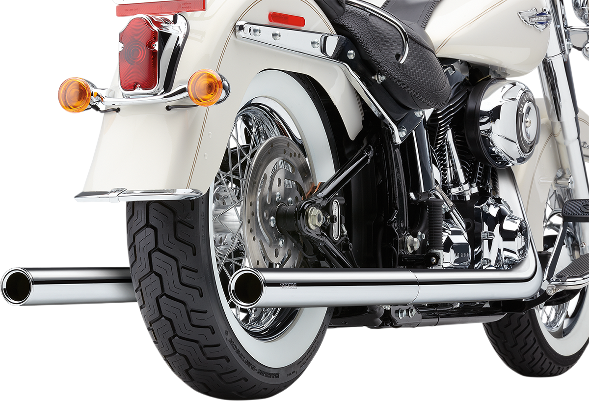 COBRA True Dual Exhaust - Billet Tip - '12-'17 Softail 6986