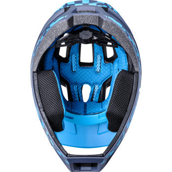 KALI DH Invader Helmet - LTD Glitch - Matte Navy/Cyan - XS-M 0211323226