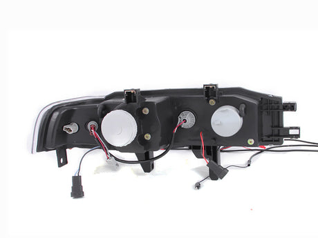 ANZO 1990-1993 Honda Accord Projector Headlights w/ Halo Black 1pc 121048