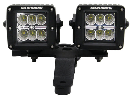 Go Rhino 18-20 Jeep Wrangler JL/JLU/Gladiator JT Light Mount - Two 3in Cubes 730230T