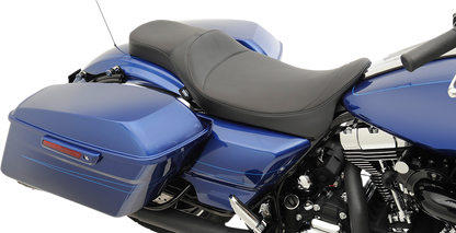 DRAG SPECIALTIES Extended Reach Predator Seat - Mild Stitched - FL '08-'22 0801-1006