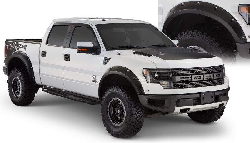 Bushwacker 10-14 Ford F-150 SVT Raptor Pocket Style Flares 4pc - Black 20938-02