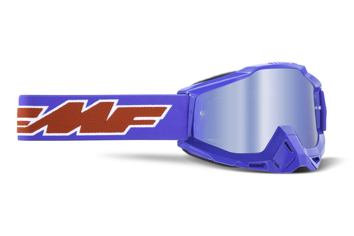 FMF VISION Powerbomb Youth Goggle Rocket Blue Mirror Blue Lens F-50048-00002