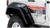 Bushwacker 07-18 Jeep Wrangler Unlimited Max Pocket Style Flares 2pc Extended Coverage - Black 10044-02