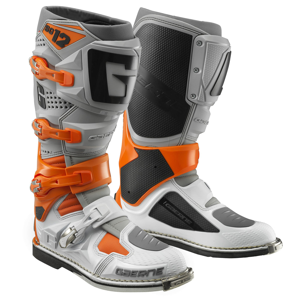 GAERNE Sg-12 Boots Orange/Grey/White Sz 12 2174-083-12