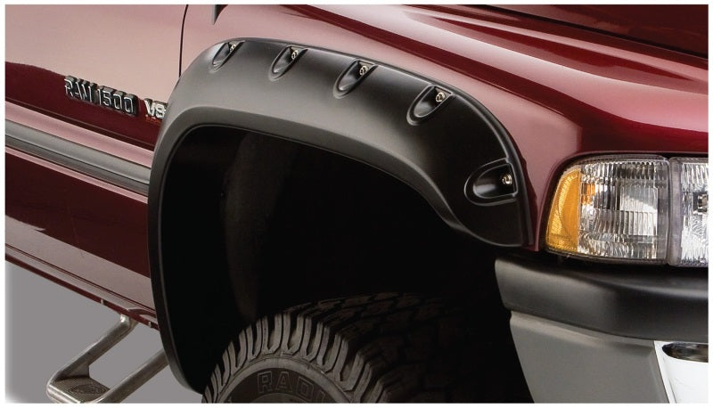 Bushwacker 94-01 Dodge Ram 1500 Fleetside Pocket Style Flares 4pc 78.0/96.0in Bed - Black 50908-02
