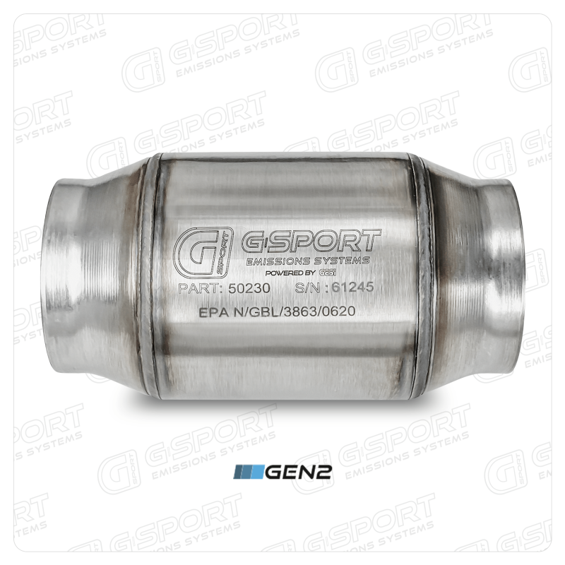 GESI G-Sport 400 CPSI GEN 2 EPA Compliant 3.0in Inlet/Outlet Catalytic Converter-4in x 4in-350-500HP 50230
