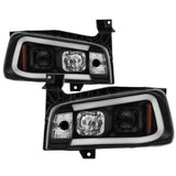 Spyder Dodge Charger 06-10 Projector Headlights - LED Light Bar - Black PRO-YD-DCH05V2-LB-BK 5085245