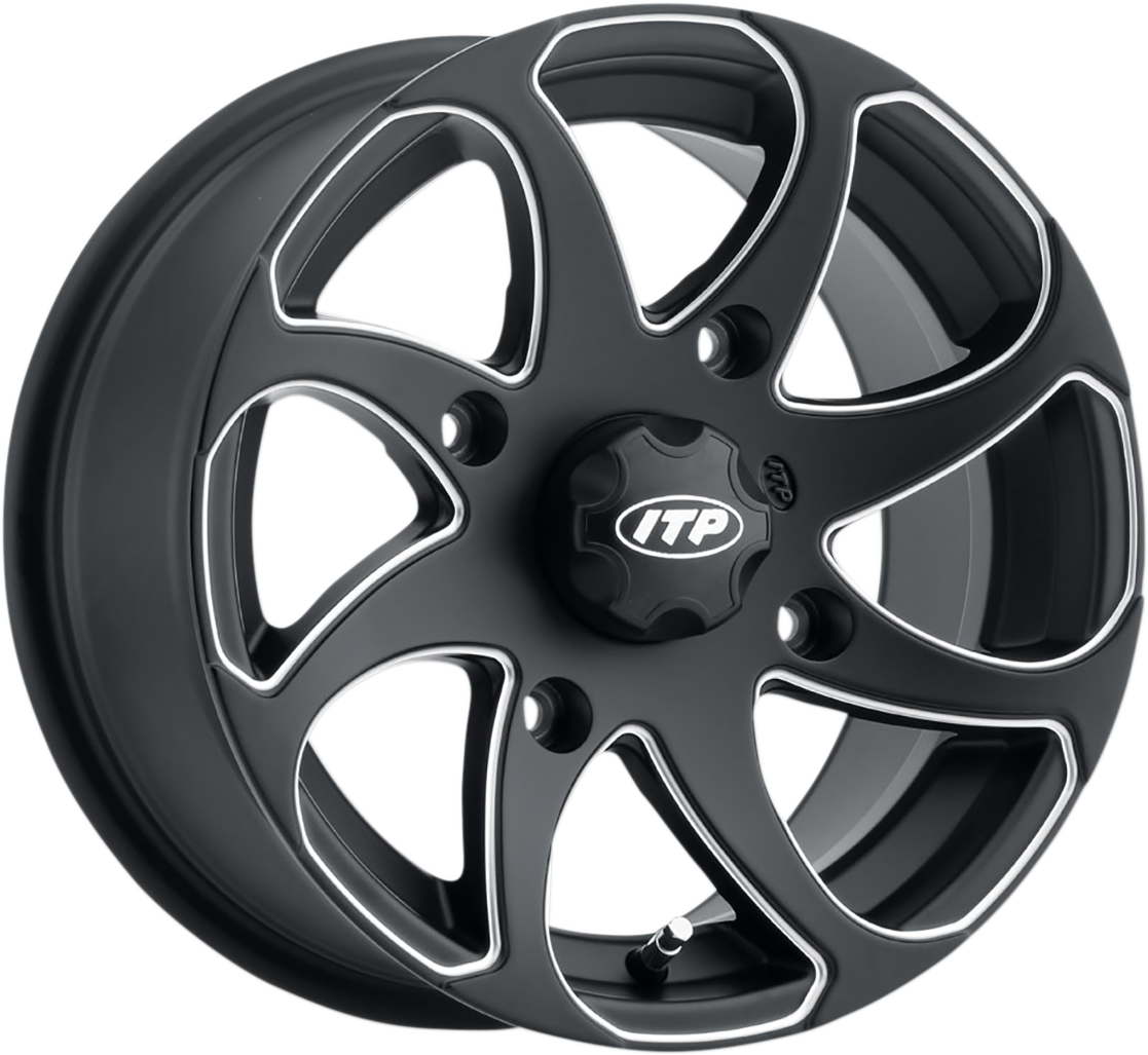 ITP Wheel - Twister - Directional - Front/Rear | Right - Milled Black - 14x7 - 4/137 - 5+2 1422328727BR
