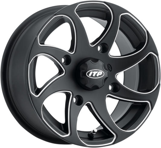 ITP Wheel - Twister - Directional - Front/Rear | Right - Milled Black - 14x7 - 4/110 - 5+2 1422326727BR