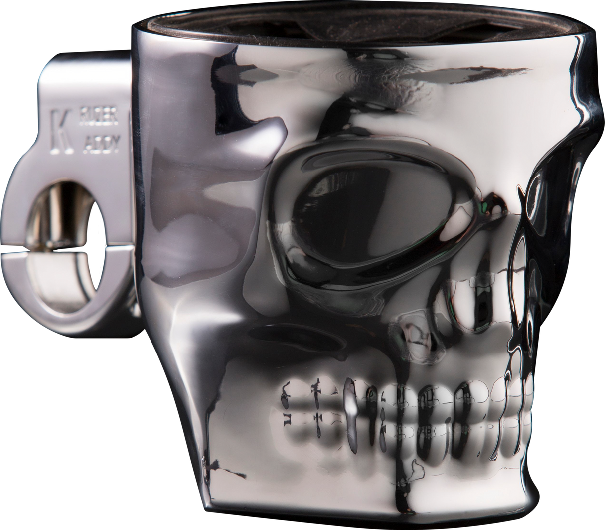 KRUZER KADDYSkull Bar Mount Holder Chrome1075