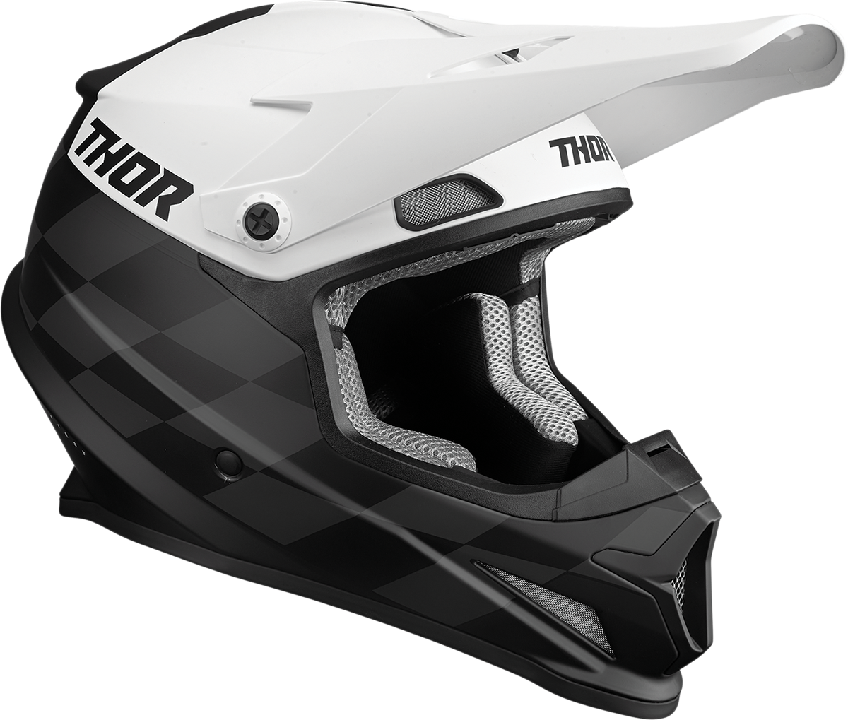 THOR Sector Helmet - Birdrock - Black/White - Medium 0110-7354