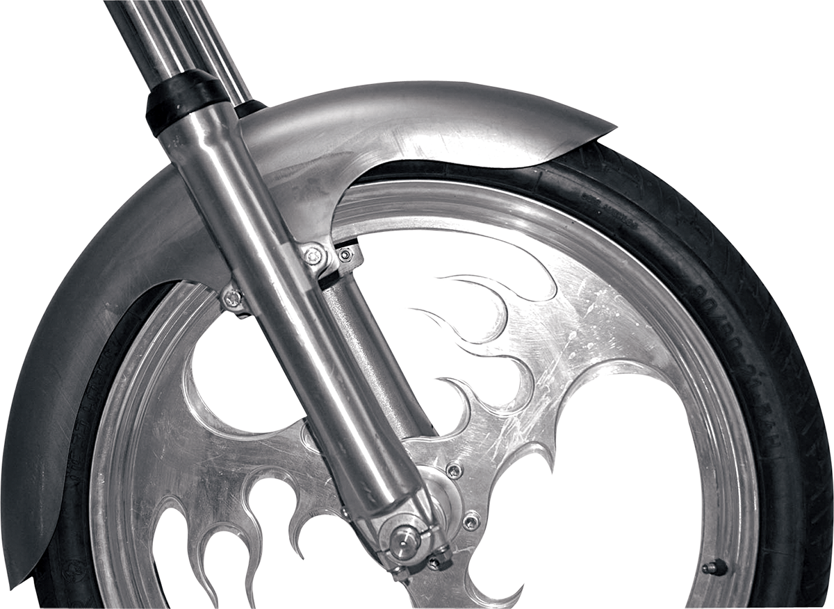 RUSS WERNIMONT DESIGNS Short Flared Front Fender - For 90/90-21 Wheel 4.5" W x 33" L RWD-CW4.5S
